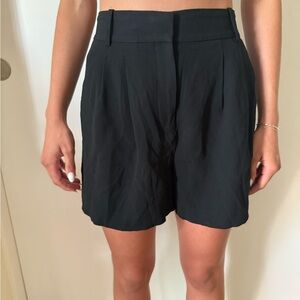 Aritzia Black High Waist Shorts with Tailored Waistband